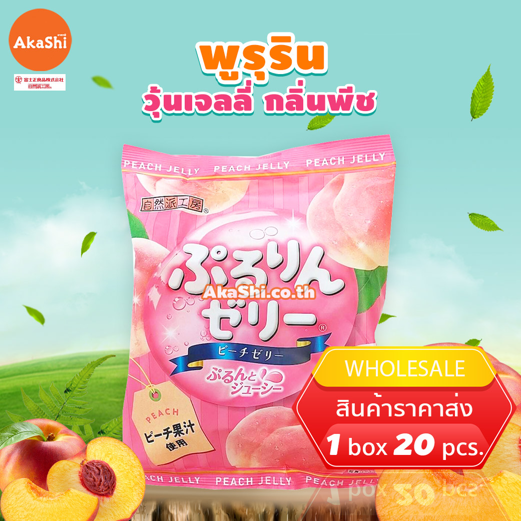 Fujisho Pururin Jelly Peach Flavor - พูรุริน เยลลี่คาราจีแนน กลิ่นพีช